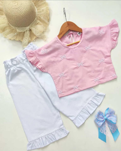 کراپ شلوار لنین پاپیونی🎀🤍🥹